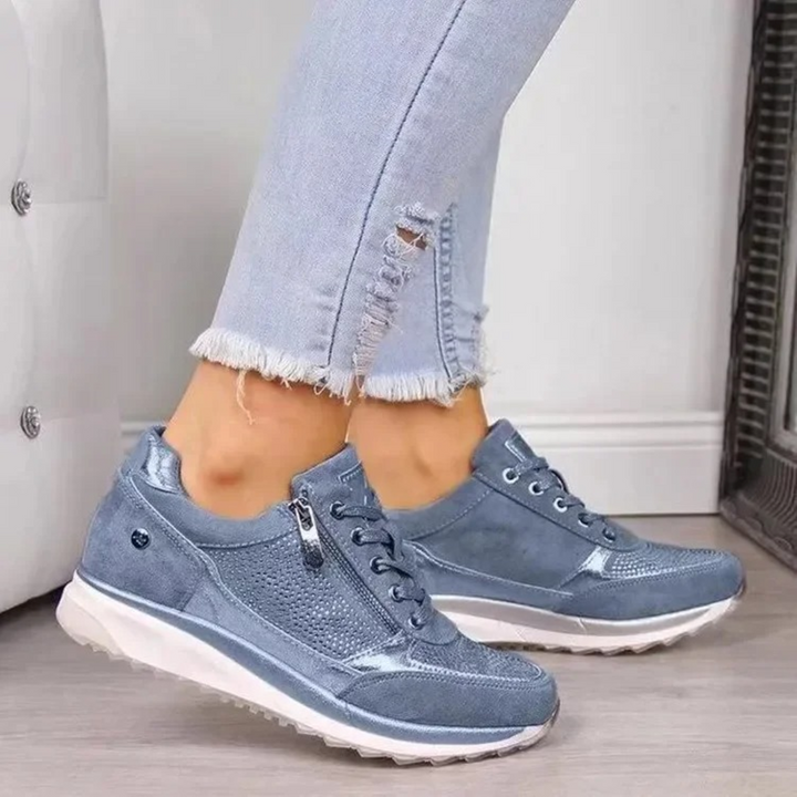 Comfortable Waterproof Women's Shoes - SolEase-Blue-2.0-Nora Luxe