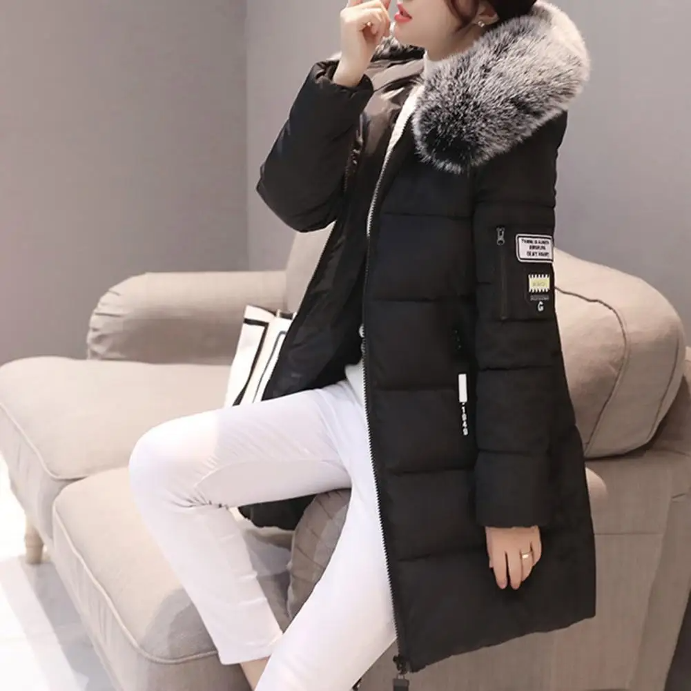 Comfortable Windproof Ladies Winter Jacket - Elinora-White-M-Nora Luxe