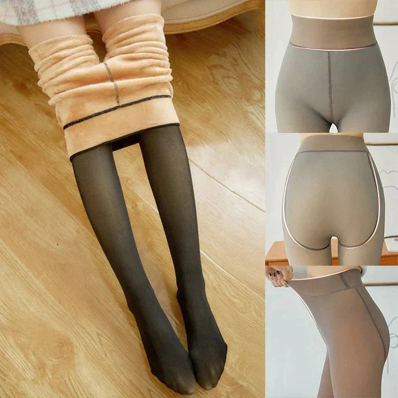 Comfortable Winter Tights - Elena-Black-Nora Luxe