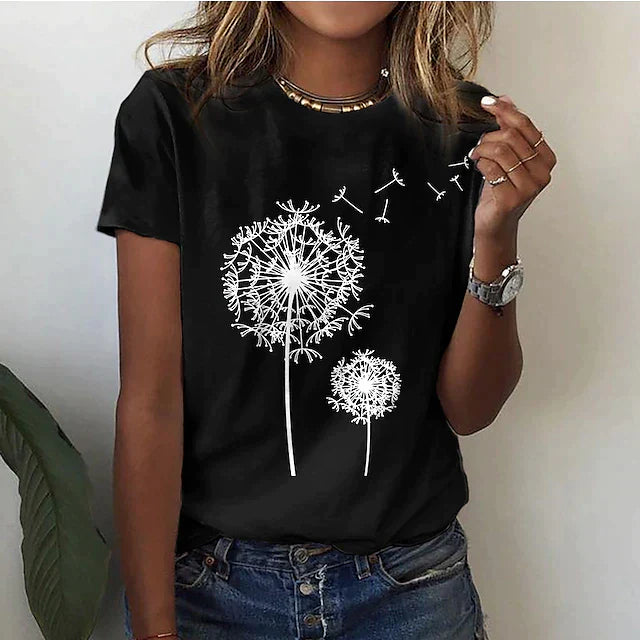 Comfortable women's t-shirt with round neck & soft fabric – Rhea-Black-2XS-Nora Luxe