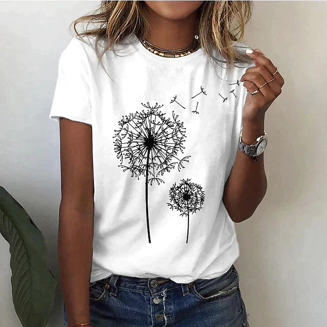 Comfortable women's t-shirt with round neck & soft fabric – Rhea-White-2XS-Nora Luxe