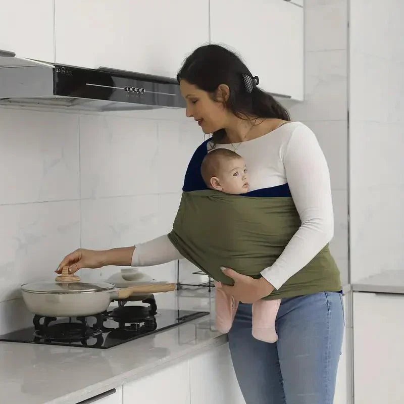Comfortable Wrap Carrier - KleintjeKnuffel-Gray-Nora Luxe