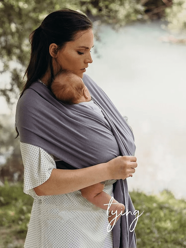 Comfortable Wrap Carrier - KleintjeKnuffel-Gray-Nora Luxe