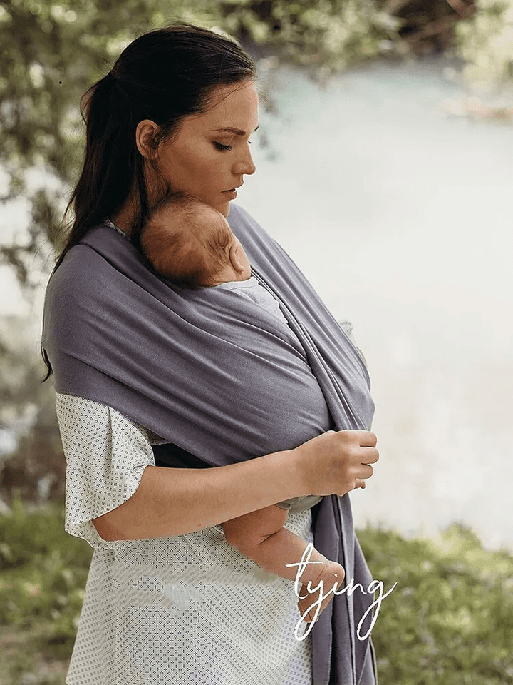 Comfortable Wrap Carrier - KleintjeKnuffel-Gray-Nora Luxe