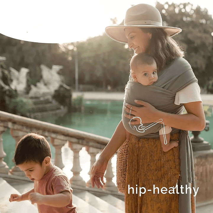 Comfortable Wrap Carrier - KleintjeKnuffel-Gray-Nora Luxe