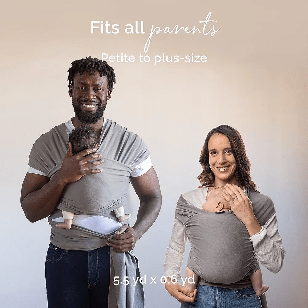 Comfortable Wrap Carrier - KleintjeKnuffel-Gray-Nora Luxe