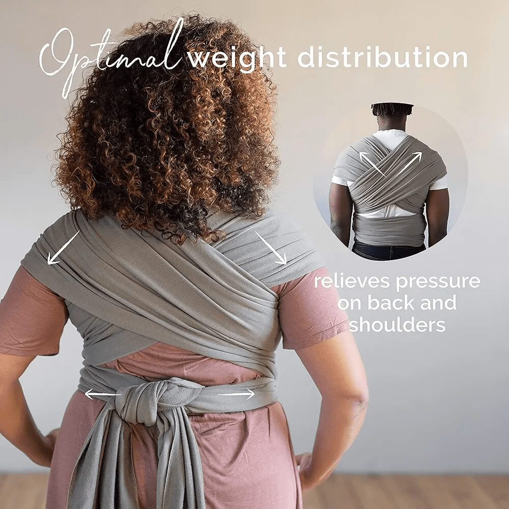 Comfortable Wrap Carrier - KleintjeKnuffel-Gray-Nora Luxe