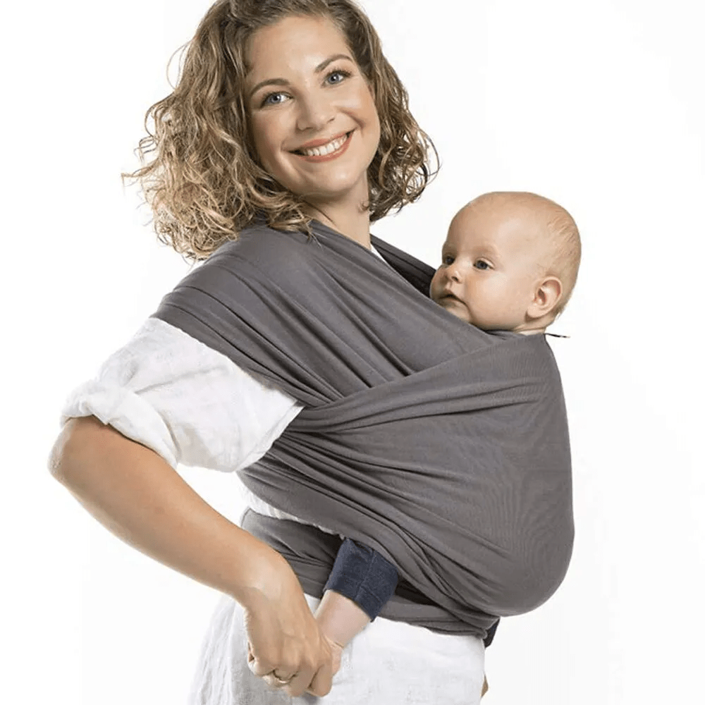 Comfortable Wrap Carrier - KleintjeKnuffel-Gray-Nora Luxe