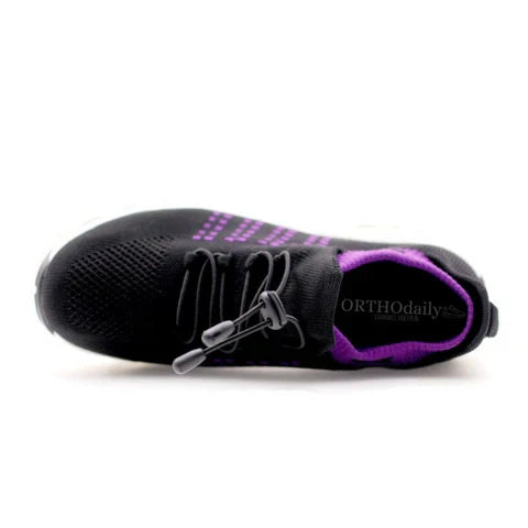 ComfortEase Therapeutic Shoes | All-Day Comfort and Support-4-Black-Purple-Nora Luxe
