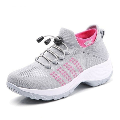 ComfortEase Therapeutic Shoes | All-Day Comfort and Support-4-Grey-Pink-Nora Luxe