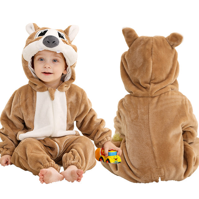 Comfy Baby Onesie with Hood - Soft Winter Warmth-10-2-6 Months-Nora Luxe