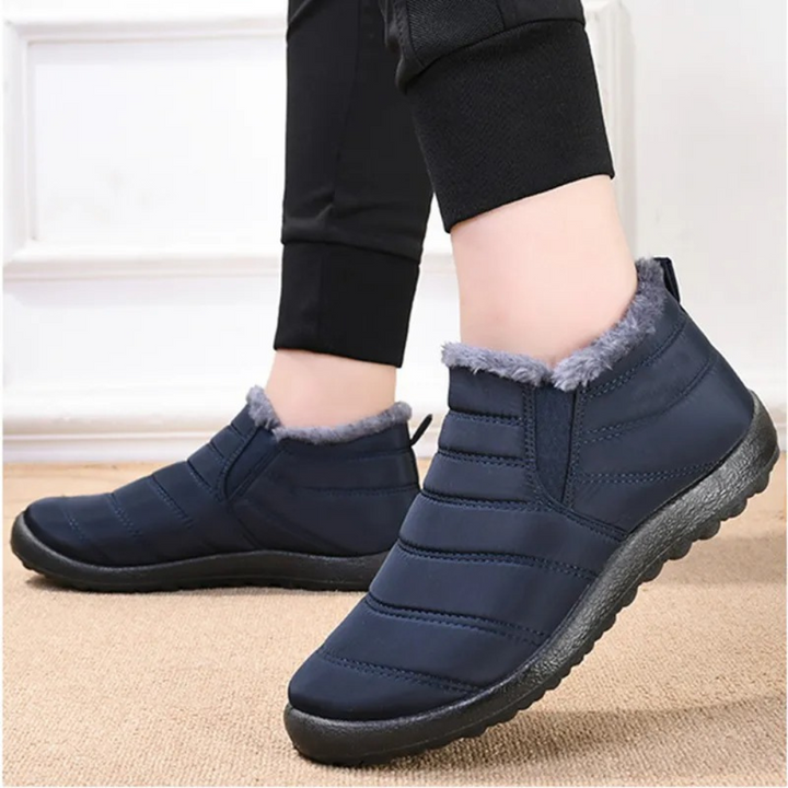 Comfy Fleece Ankle Boots - Elise-Blue-3.0-Nora Luxe