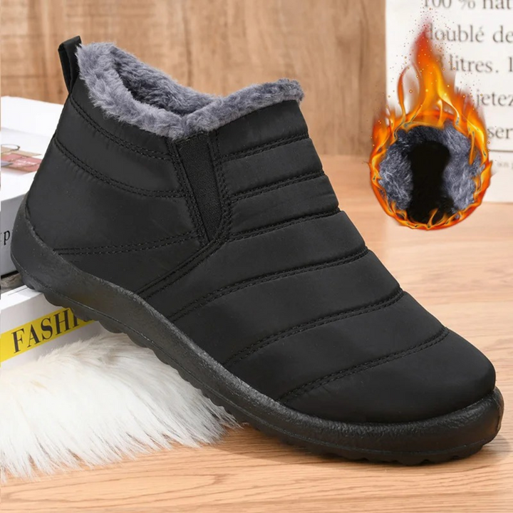 Comfy Fleece Ankle Boots - Elise-Blue-3.0-Nora Luxe