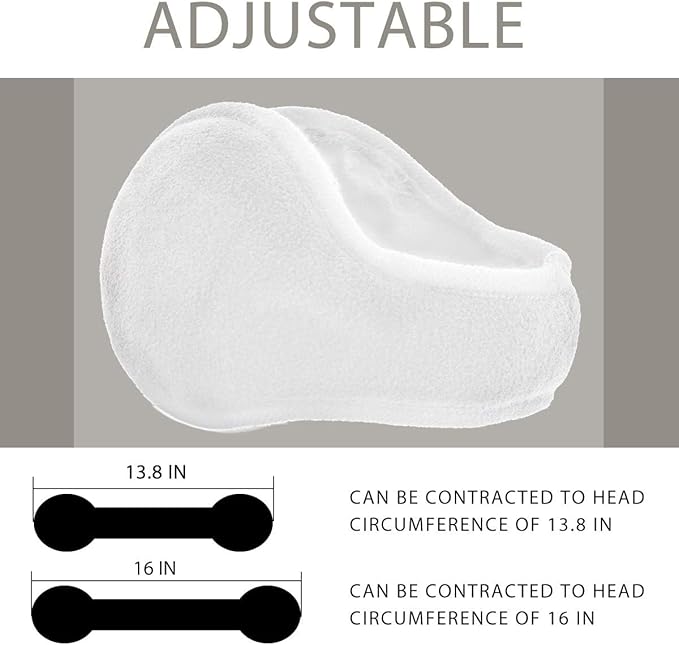 Comfy Foldable Fleece Ear Covers - SnugMuffs-White-Nora Luxe