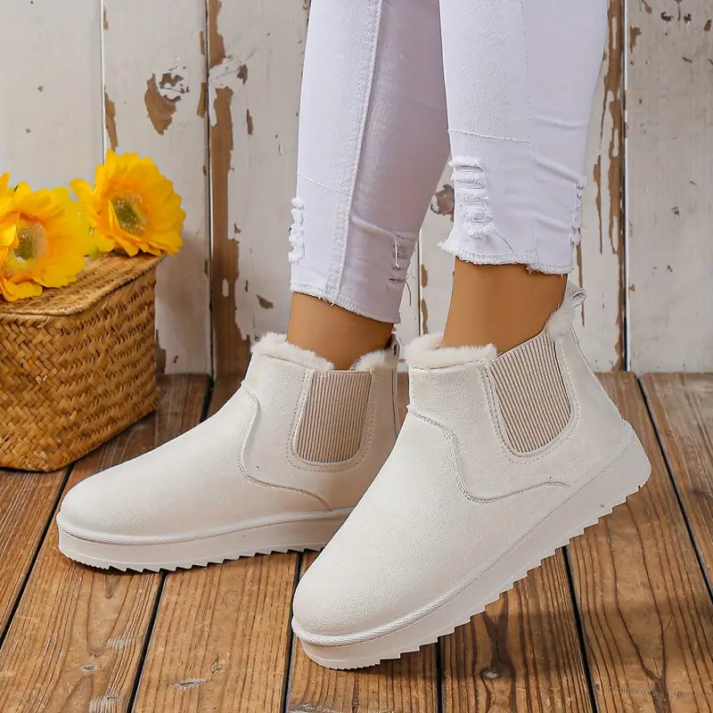 Comfy Thermal Slip-on Snow Boots - Sofia-Black-4.0-Nora Luxe