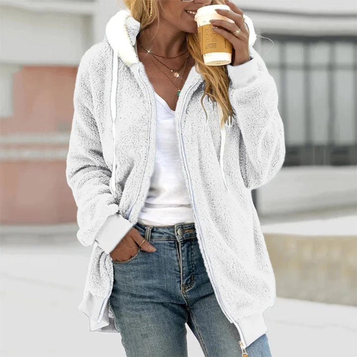 Comfy Vest with Stylish Hood - Aurora-White-L-Nora Luxe