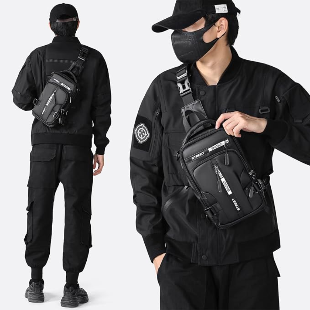 Compact Crossbody Sling Backpack - UrbanLite-Black Small-Nora Luxe