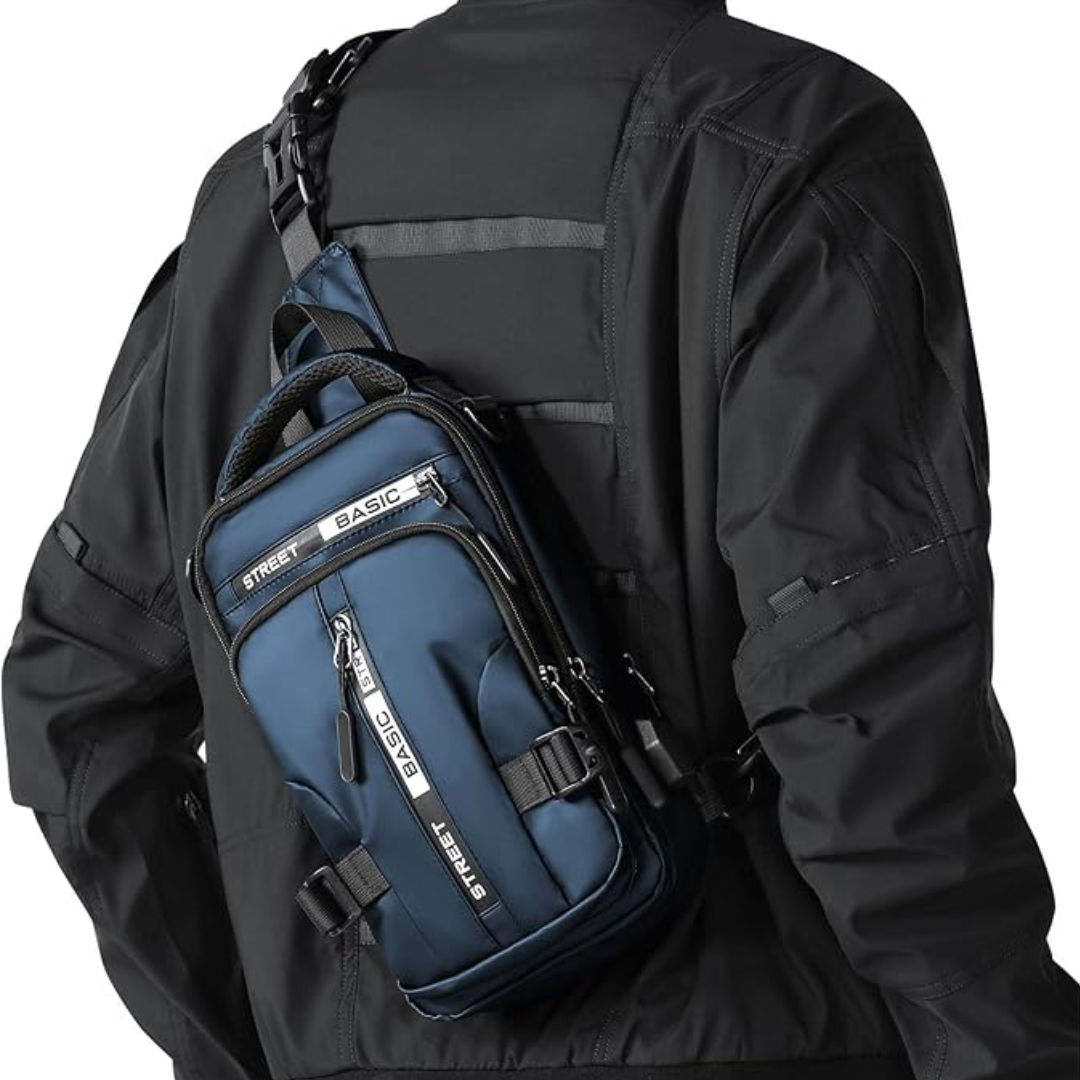 Compact Crossbody Sling Backpack - UrbanLite-Blue Small-Nora Luxe