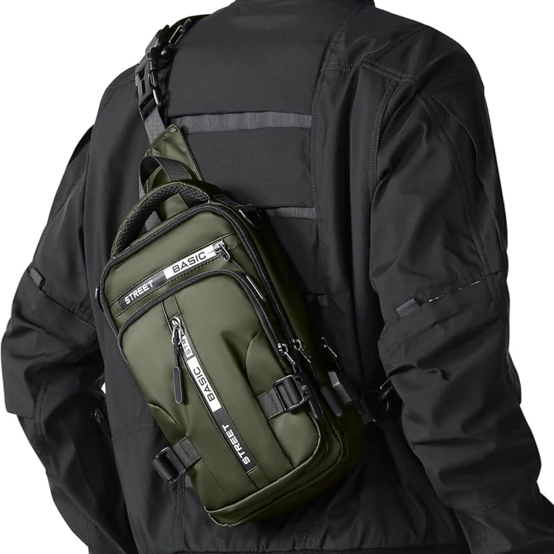 Compact Crossbody Sling Backpack - UrbanLite-Green Small-Nora Luxe