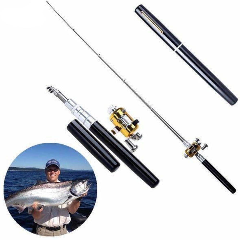 Compact Fishing Rod Set - TravelCast-Black-Nora Luxe