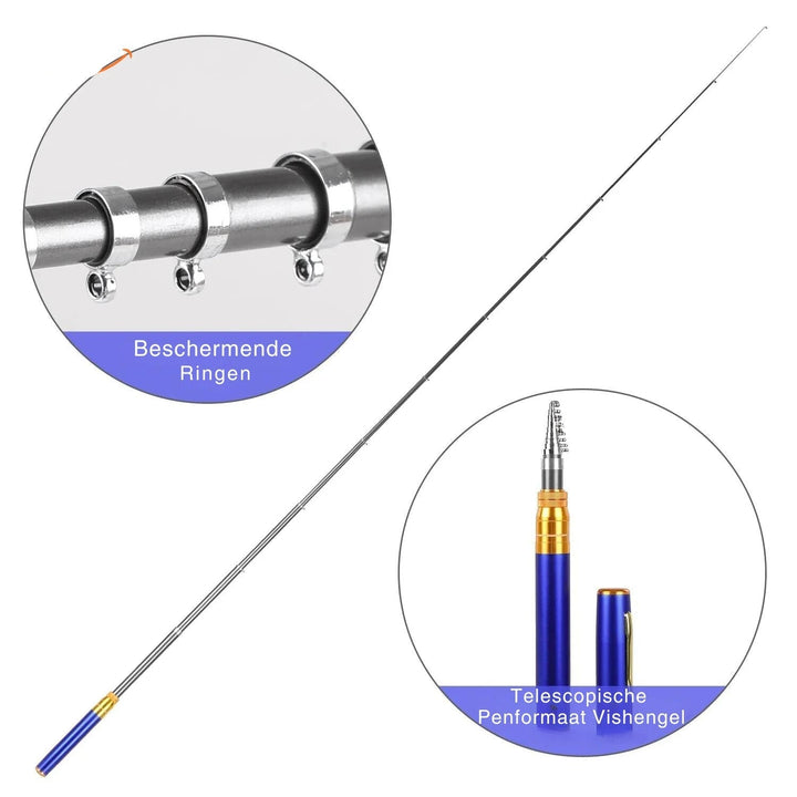 Compact Fishing Rod Set - TravelCast-Black-Nora Luxe