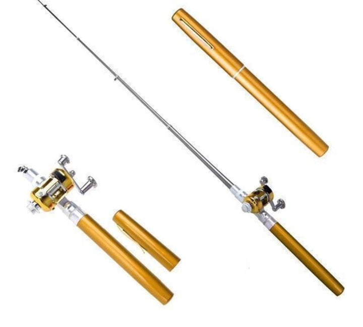 Compact Fishing Rod Set - TravelCast-Gold-Nora Luxe