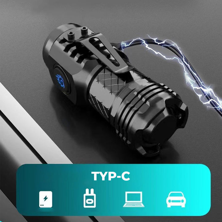 Compact LED Torch - LumenTorch-Black-Nora Luxe