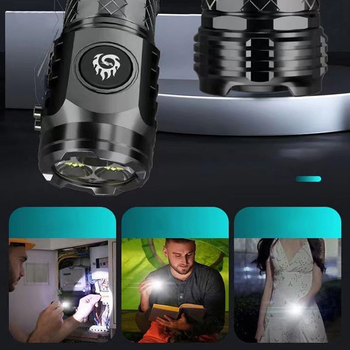 Compact LED Torch - LumenTorch-Black-Nora Luxe