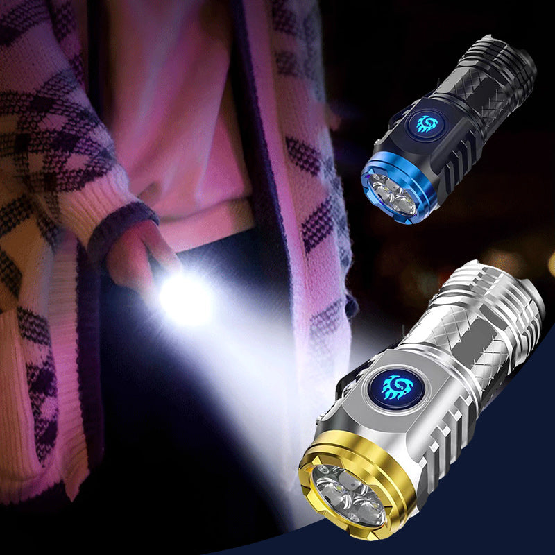 Compact LED Torch - LumenTorch-Black-Nora Luxe