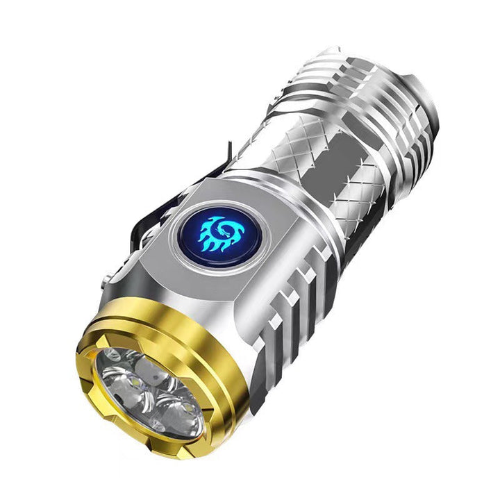 Compact LED Torch - LumenTorch-Silver-Nora Luxe