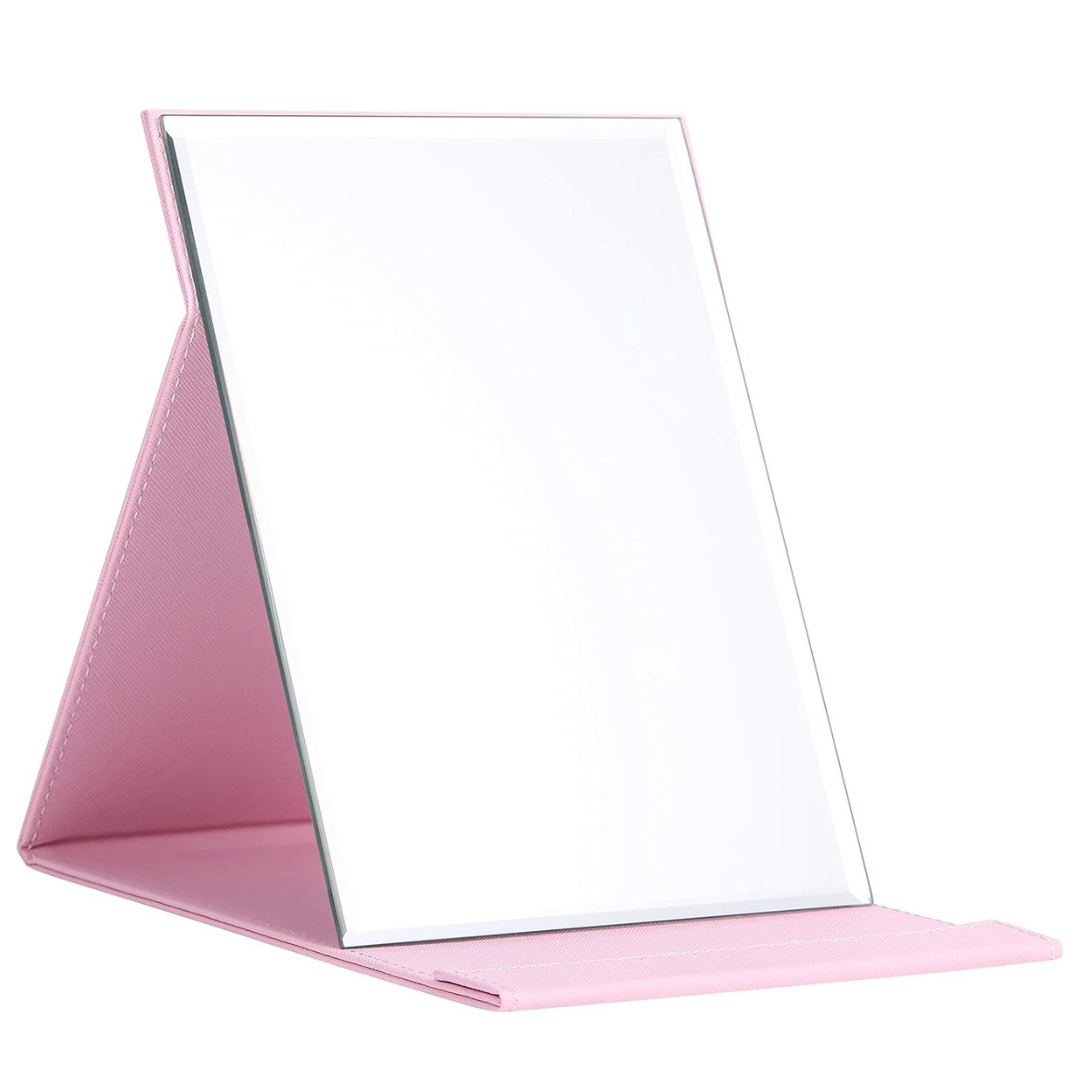 Compact Make-up Mirror with Stand-Black-Nora Luxe