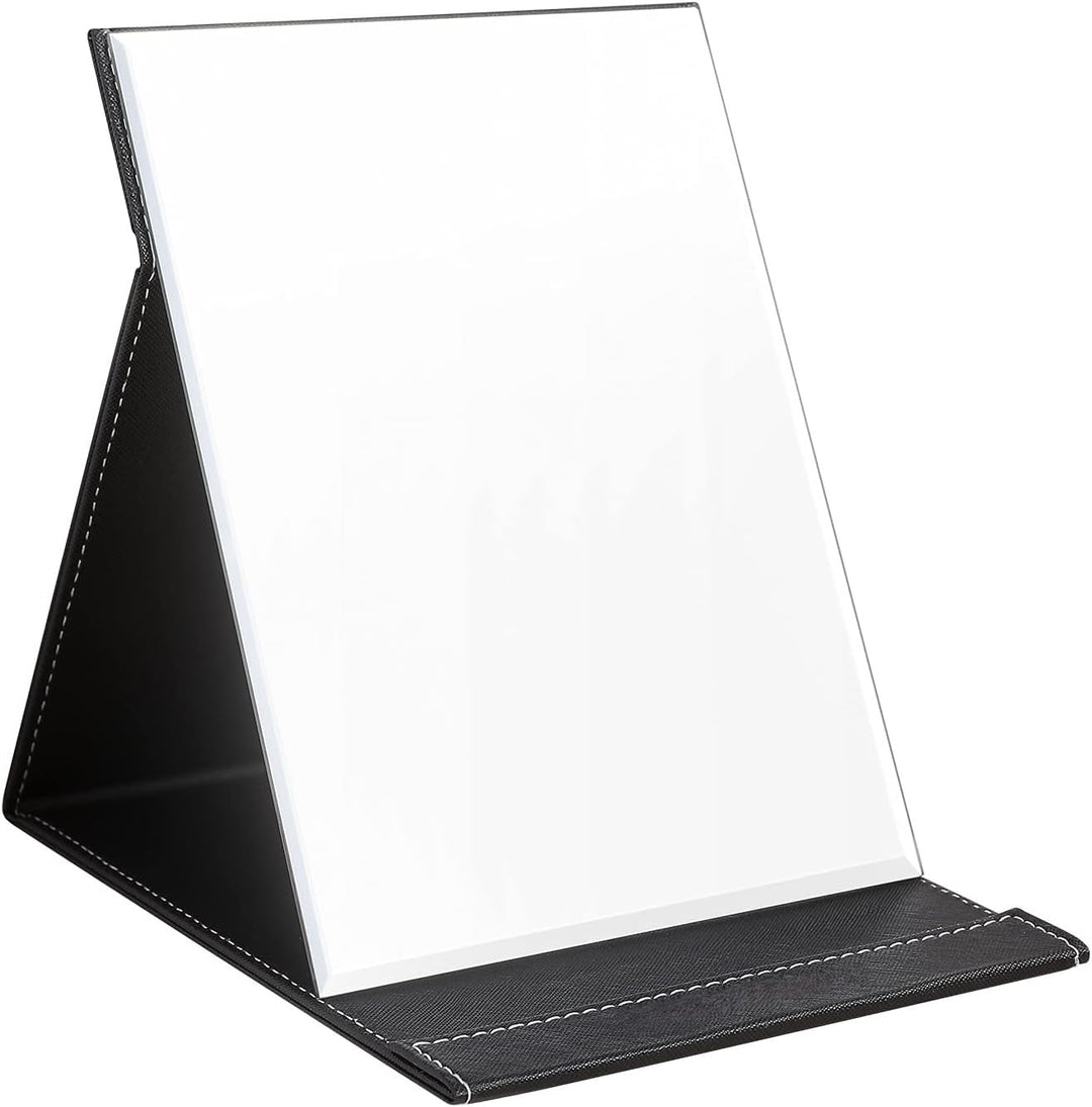 Compact Make-up Mirror with Stand-Black-Nora Luxe