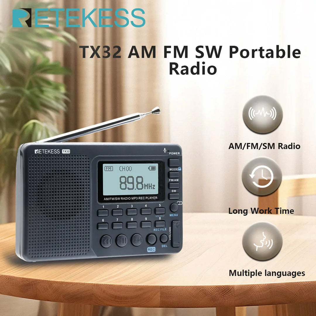 Compact Portable Radio - EchoWave-Nora Luxe