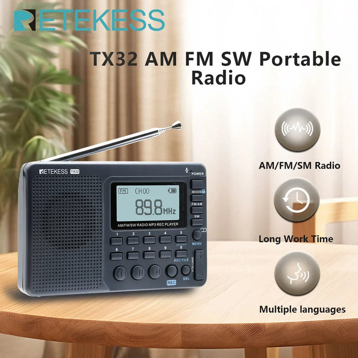 Compact Portable Radio - EchoWave-Nora Luxe