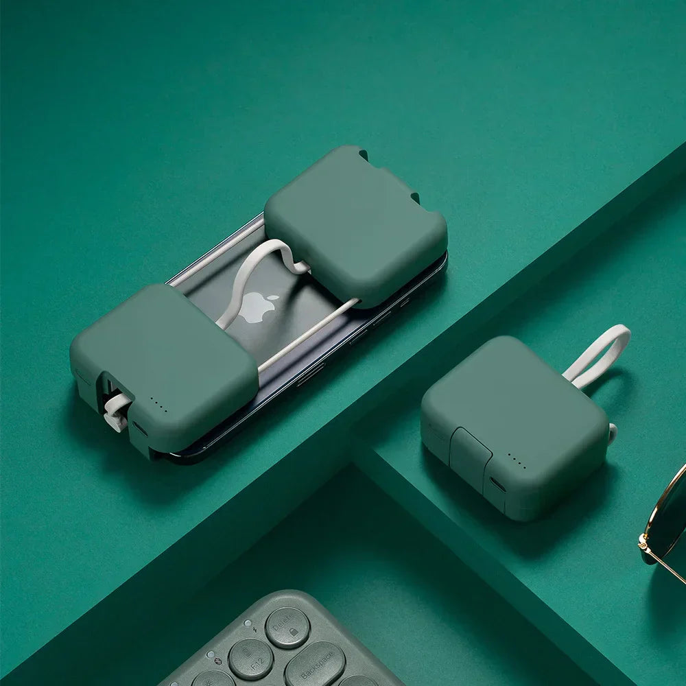 Compact Powerbank - PowerPocket-Green-Nora Luxe