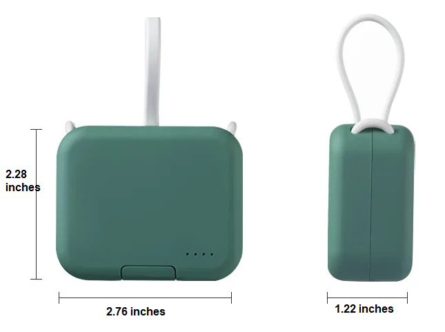 Compact Powerbank - PowerPocket-Green-Nora Luxe