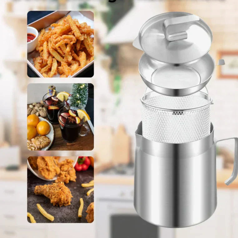 Compact Round Deep Fryer - SnackMaster Pro-Nora Luxe