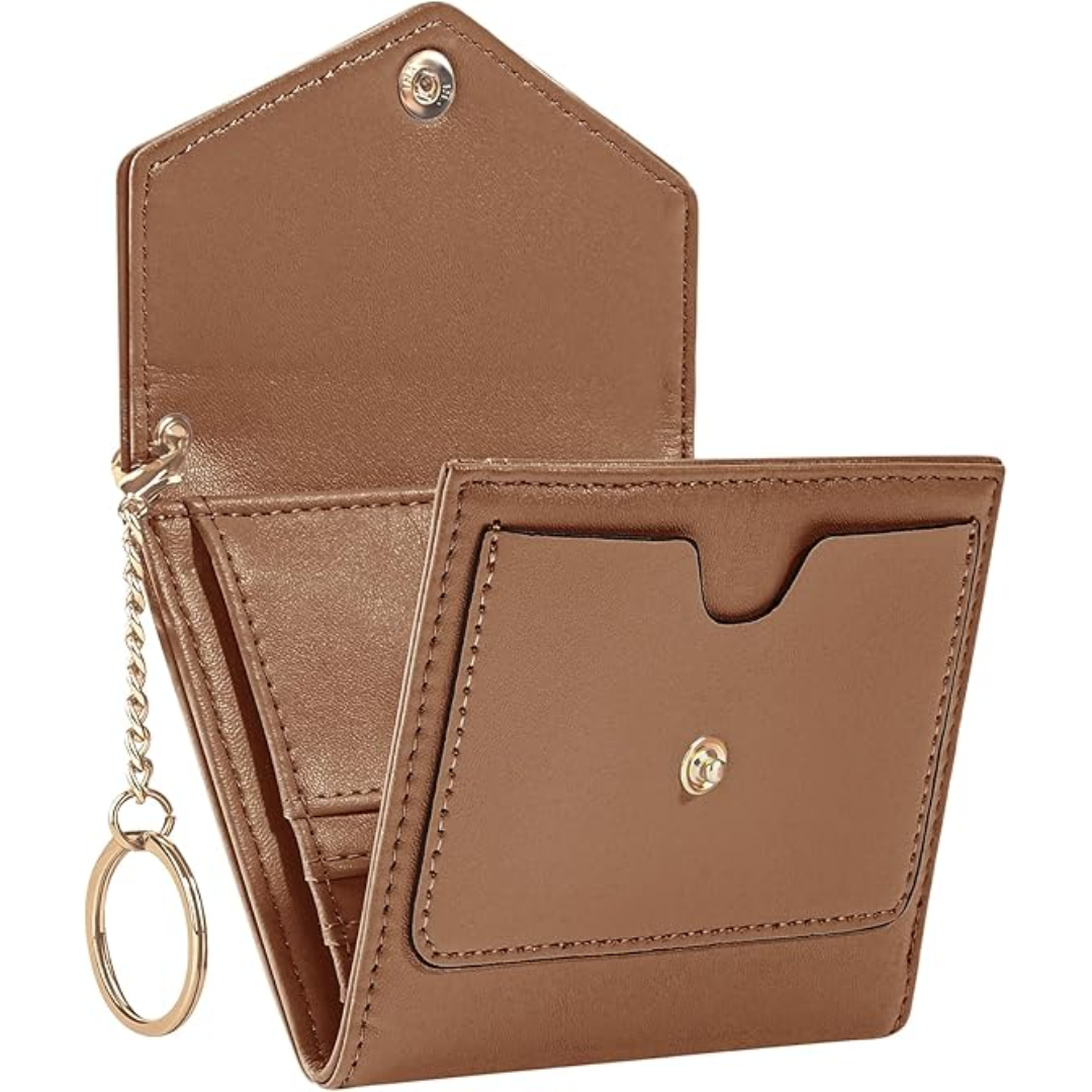 Compact Trifold RFID-blocking Women's Wallet - Nova-Brown-Nora Luxe