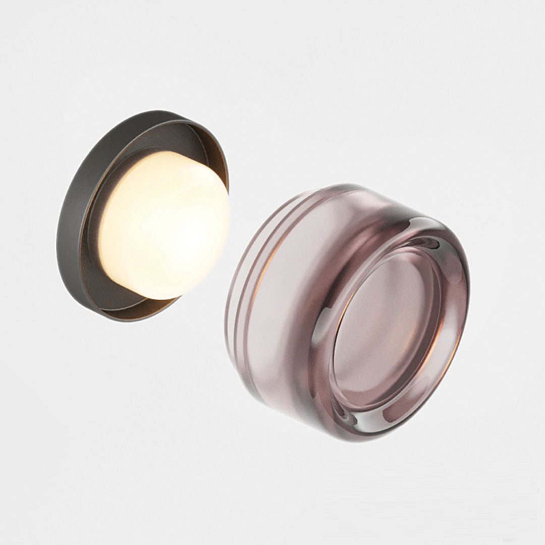 Compact Wall Lamp - DimpleGlow-Amber-Nora Luxe