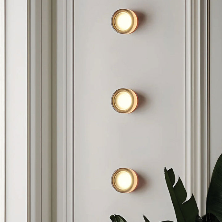 Compact Wall Lamp - DimpleGlow-Amber-Nora Luxe