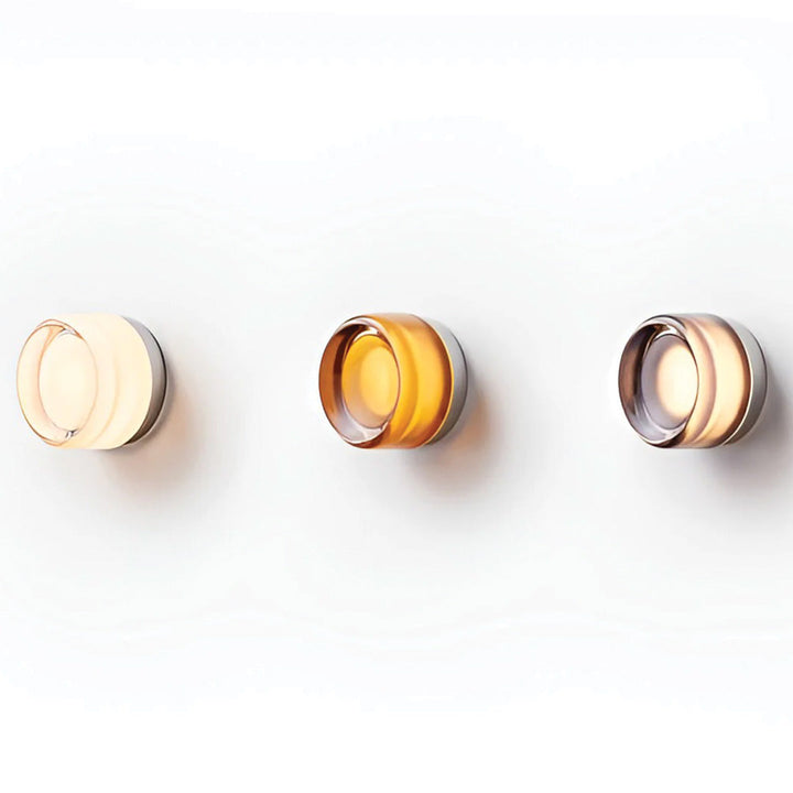 Compact Wall Lamp - DimpleGlow-Amber-Nora Luxe