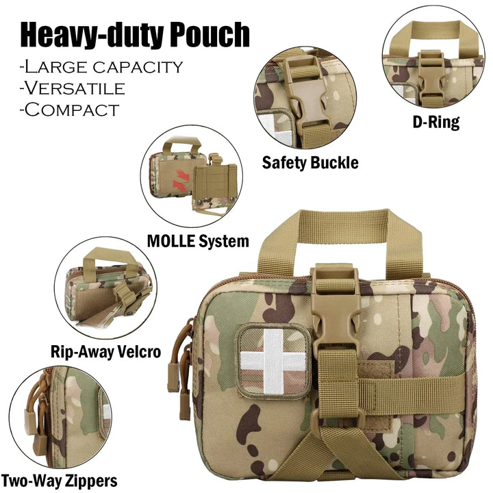 Complete first aid kit - MedShield Trauma Kit-Black-Nora Luxe