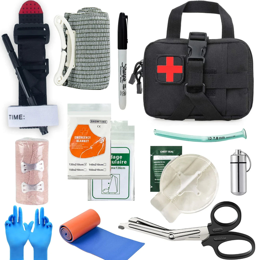 Complete first aid kit - MedShield Trauma Kit-Black-Nora Luxe
