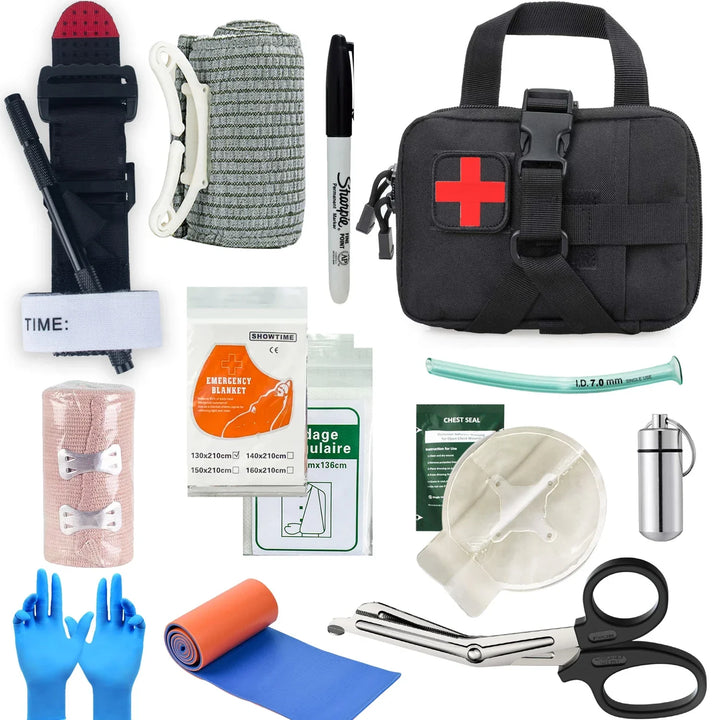 Complete first aid kit - MedShield Trauma Kit-Black-Nora Luxe