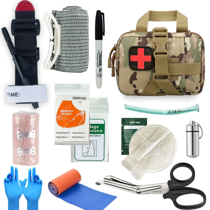 Complete first aid kit - MedShield Trauma Kit-Camouflage-Nora Luxe