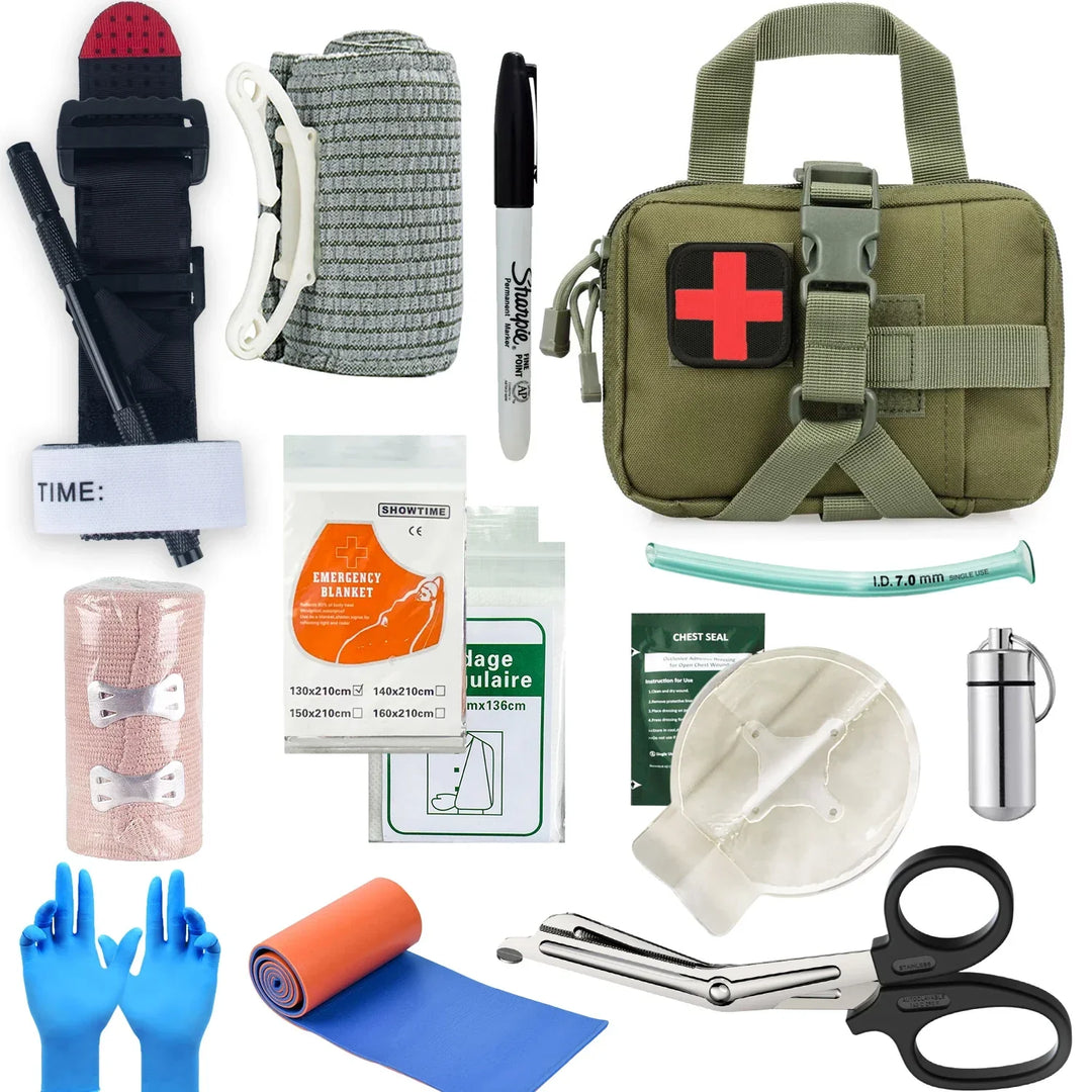 Complete first aid kit - MedShield Trauma Kit-Green-Nora Luxe