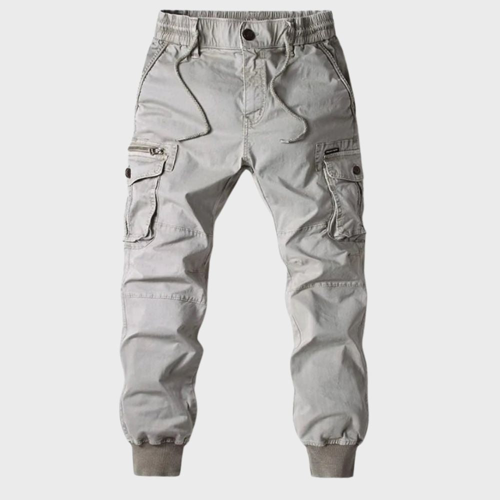 Cool Cargo Joggers for Men - Dexter-Light gray-29-Nora Luxe