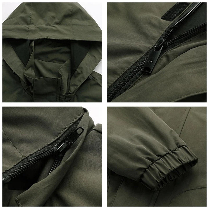 Cool Men's Winter Jacket - Riley-Khaki-S-Nora Luxe