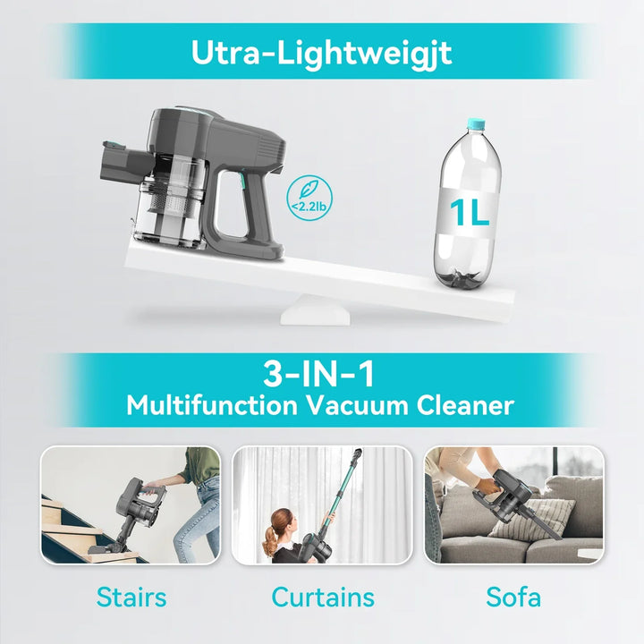 Cordless Standing Vacuum Cleaner - JadePro-Green-Nora Luxe