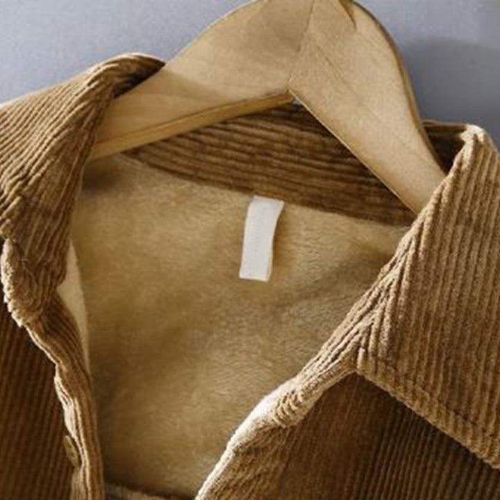 Corduroy Jacket for Men - Victor-Khaki-M-Nora Luxe